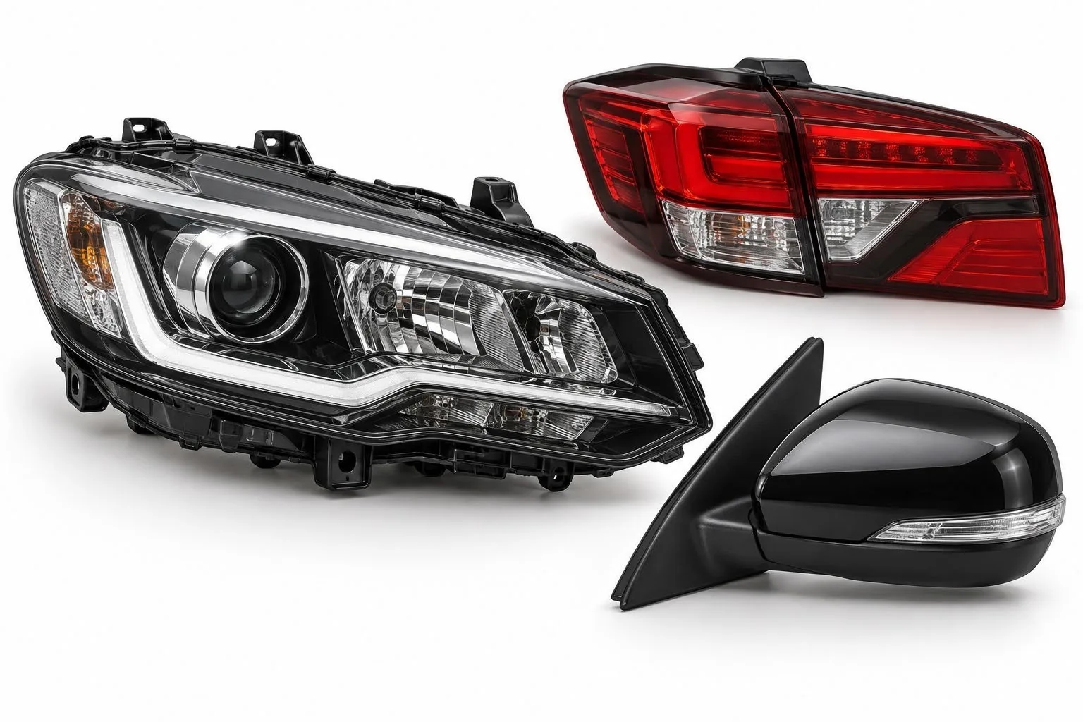 Faro, piloto y retrovisor de automóvil